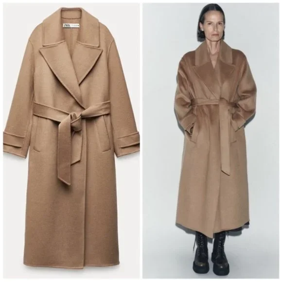 Zara | Jackets & Coats | Zara Double Faced Wool Blend Coat